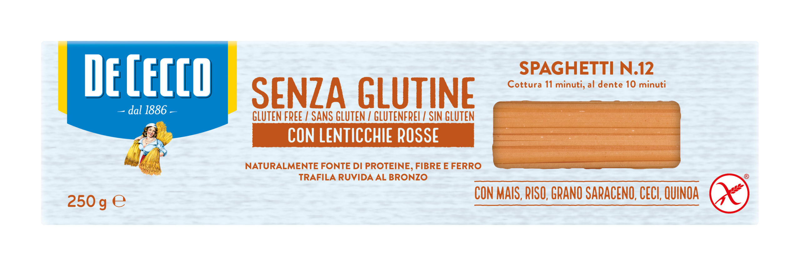 Cestoviny bezlepkové špagety s múkou z červenej šošovice| Spaghetti senza glutin con lenticchie rosse