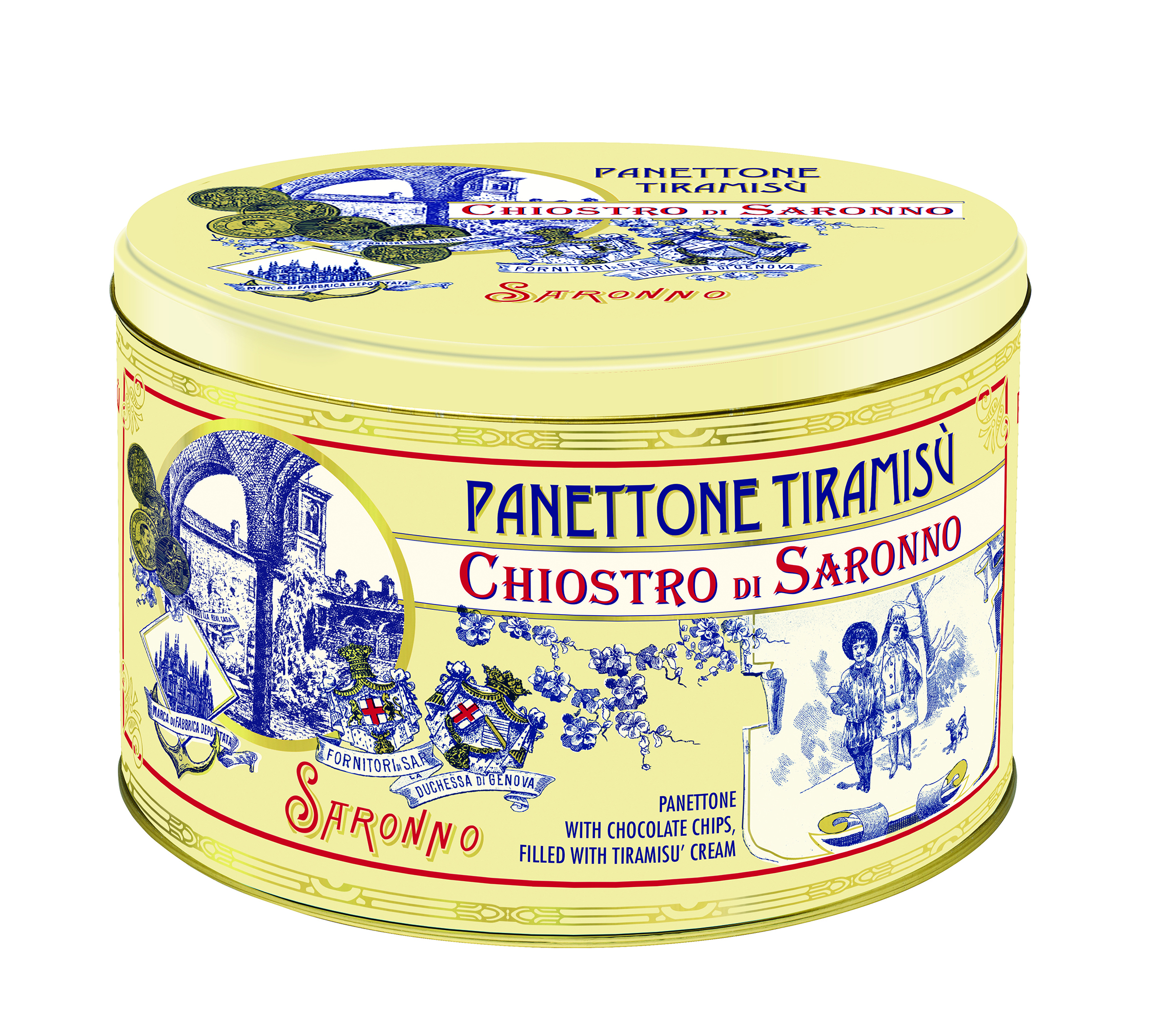 Panettone | s čoko chipsami, plnené Tiramisu krémom 750g