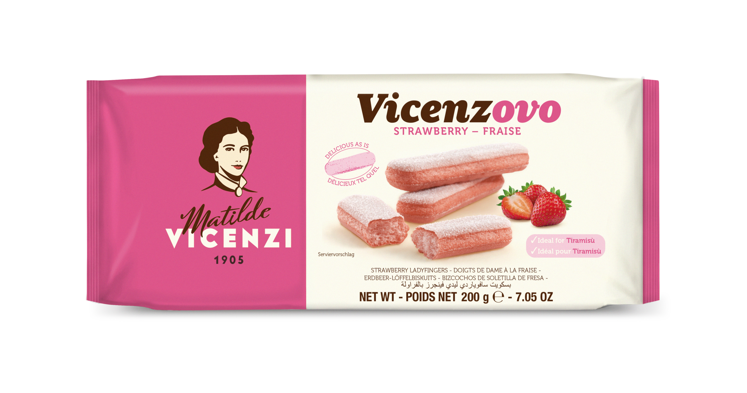 Dlhé piškóty jahodové 200g | Vicenzovo